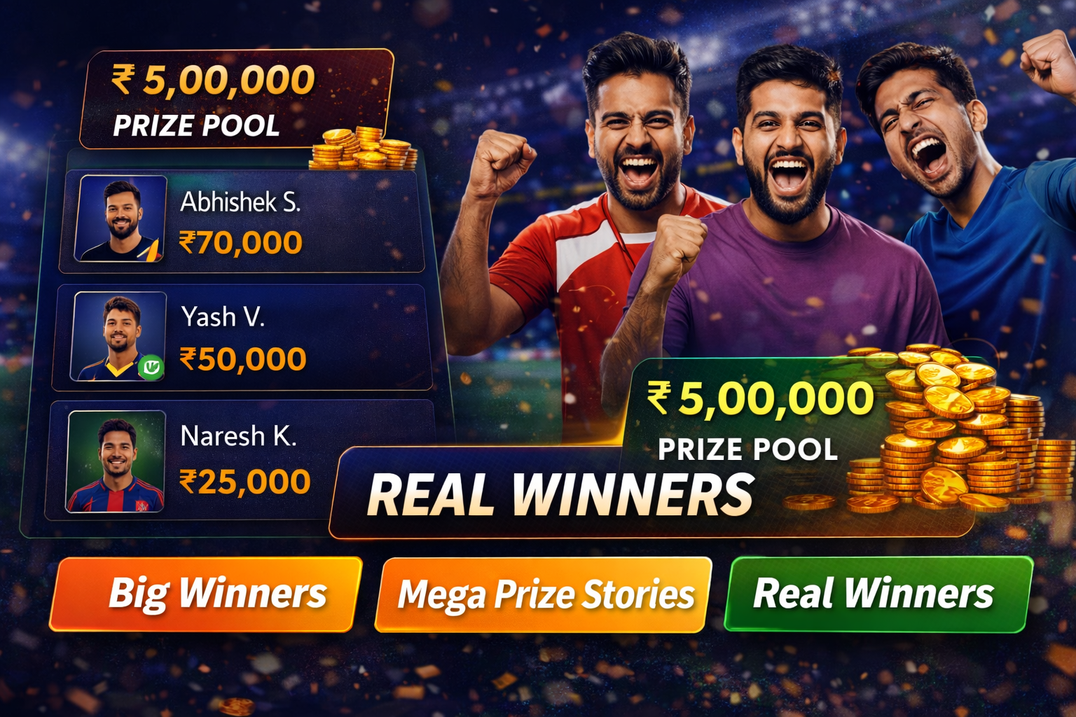 Come Guru Play fantasy cricket result notes