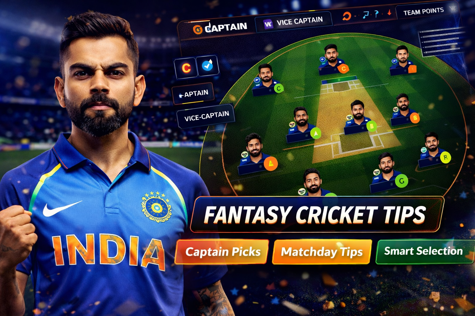 Come Guru Play role based fantasy cricket checklist
