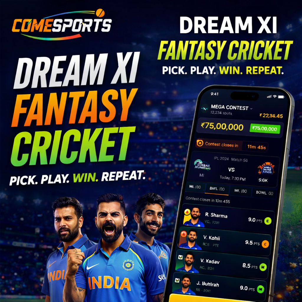 Come Guru Play fantasy cricket challenge visual